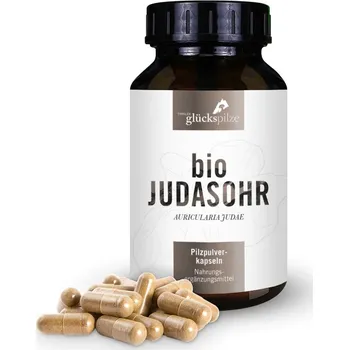 Přírodní produkt Tyroler Glückspilze Jidášovo ucho Auricularia auricula judae BIO práškové kapsle 120 kusů