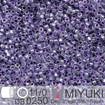 Korálek Korálky Miyuki Delica 11/0. Barva Amethyst Ceylon DB0250. Balení 5g