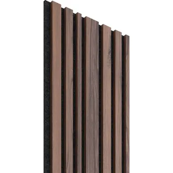 Obklad Acoustic Line Akustický obkladový panel, lamelové dřevo, 2650 × 300 × 18 mm, ořech Z68730