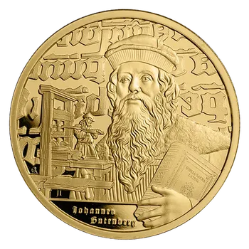 Exkluzivní zlatá mince Johannes Gutenberg 1 Oz 2024 (Icons of Inspiration) - (8.)