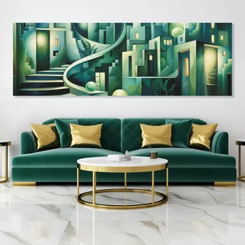 Obraz Obraz na plátně - Schody na předměstí Duvien FeelHappy.cz Velikost obrazu: 60 x 20 cm