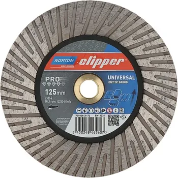 Řezný kotouč NORTON-CLIPPER Diamantový miskový kotouč 125x22.23mm Norton Clipper PRO CUT'N GRIND