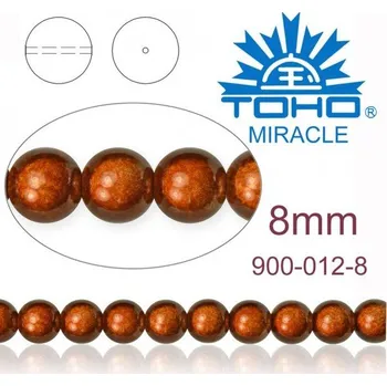 Dětské navlékací korálky MIRACLE beads original Japan. Velikost 8mm. Barva 012 BRONZE.