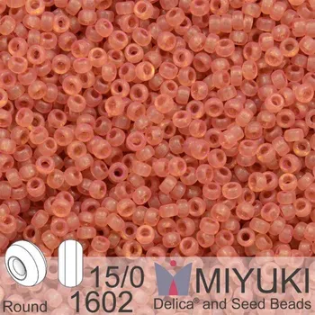 Korálek Korálky Miyuki Round 15/0. Barva 1602 Dyed SF Tr Cinnamon. Balení 5g