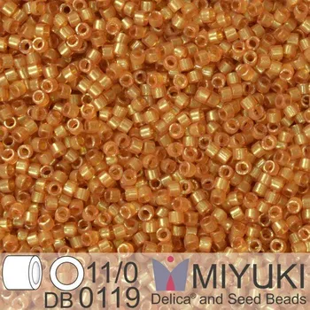 Korálek Korálky Miyuki Delica 11/0. Barva Tr Honey Luster DB0119. Balení 5g.