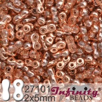 Korálek Korálky INFINITY velikost 2x5mm. Barva pokov 27101 CAPRI GOLD. Balení 10g.