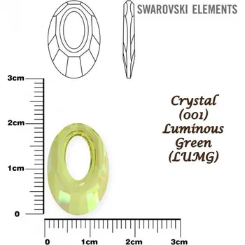 Přívěsek SWAROVSKI HELIOS Pendant barva CRYSTAL LUMINOUS GREEN velikost 20mm.