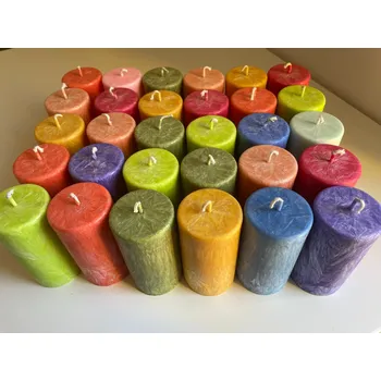 Svíčka Válec malý s oblou hranou, Barva: Purpurová