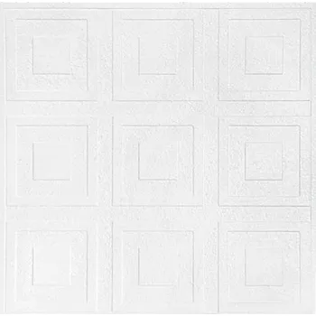 Obklad 3D panel KONTRAST bílý rozměr 50 x 50 cm