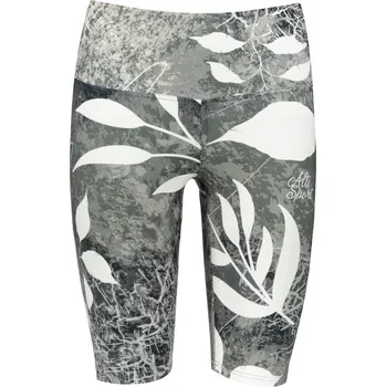 Dámské kalhoty Dámské legíny nad kolena premium ALTISPORT VOJ/ALW020LEG02 ČERNOBÍLÁ S