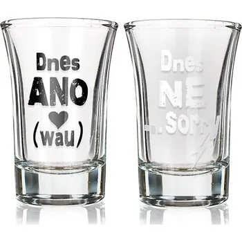 Sklenice Panáky pro pár Dnes ano a Dnes ne