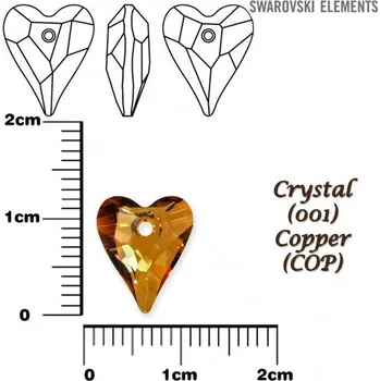 Náhrdelník SWAROVSKI Wild Heart Pendant barva CRYSTAL COPPER velikost 12mm