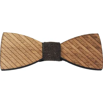 Motýlek ODIMON Dřevěný motýlek ELEGANCE - světlehnědý