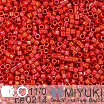 Korálek Korálky Miyuki Delica 11/0. Barva Op Red Luster DB0214. Balení 5g