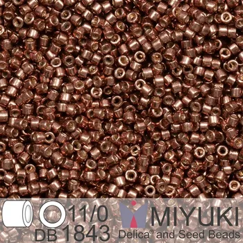 Korálek Korálky Miyuki Delica 11/0. Barva Duracoat Galvanized Dark Mauve DB1843. Balení 5g