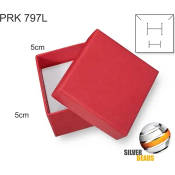 Dárková krabička Krabička na šperky. Materiál papír . Ozn. PRK 797L. Velikost 5x5cm. Barva Červená