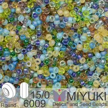 Korálek Korálky Miyuki Round 15/0. Barva Mix Fields of France 6009. Balení 5g.
