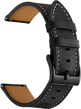 Řemínek na hodinky 4wrist Kožený řemínek pro Garmin 22 mm černý