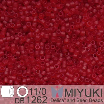 Korálek Korálky Miyuki Delica 11/0. Barva Matte Transparent Dark Cranberry DB1262. Balení 5g.