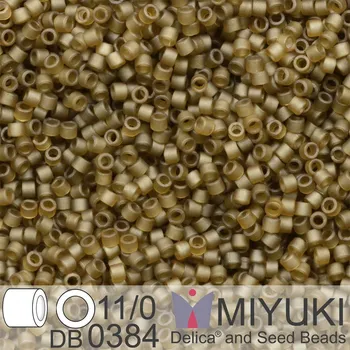 Korálek Korálky Miyuki Delica 11/0. Barva Matte Transparent Smoky Quartz Luster DB0384. Balení 5g.