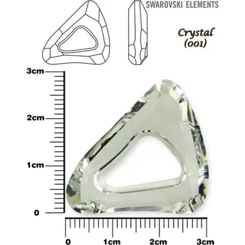 Sklenice SWAROVSKI ELEMENTS Organic Cosmic Triangle 4736 barva CRYSTAL (001) velikost 30mm.