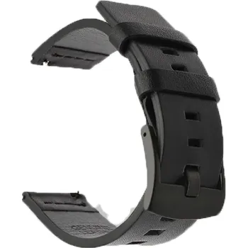 Ostatní příslušenství k chytrým hodinkám Kožený řemínek 20 mm - univerzální (Samsung, Huawei, Xiaomi,..) Černá