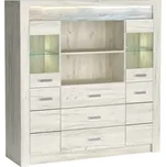 Casarredo Vitrínová komoda INDIANAPOLIS I-22 jasan bílý