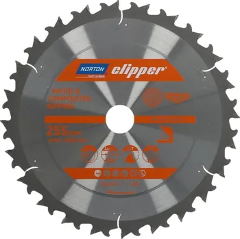 Dílna NORTON-CLIPPER Kotouče na dřevo 255x2.6mm /1.8x30mm Norton Clipper TCT WOOD RIPPING