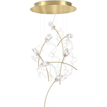 SLAMP TULSM00PRS03CLDRNCEU Tulip 7 round, závěsné designové svítidlo, 7x3,2W LED 3000K stmívatelné, průměr 50cm