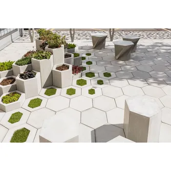 Venkovní dlažba PRESBETON Dlažba vegetační H-E-X 120 600 x 350 x 80 mm