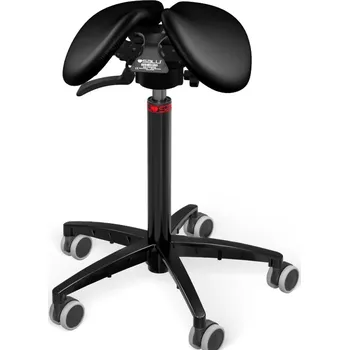 Sedlová židle Salli SwingFit Barva čalounění: Syntetická kůže - černá #5816, Konstrukce: černá + standard základna, Výška postavy: Nízká (S) - do 150 cm 24 barev