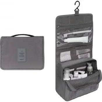 Organizér na kosmetiku Závěsný cestovní organizér na kosmetiku - Šedá