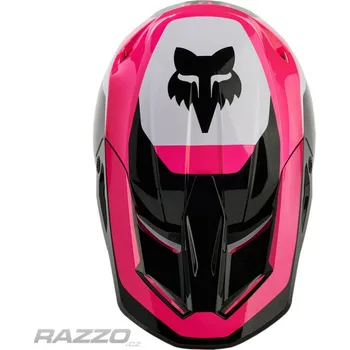 Auto-moto Náhradní kšilt dětské helmy FOX Youth V1 Visor Nitro Black Pink 2024