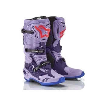 Moto obuv Mx Boty Alpinestars Tech 10 Laser Violet Lavender, Velikost EU 43 / US 9