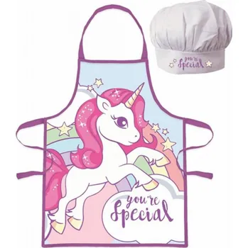 Kuchyňská zástěra Kuchařský set Jednorožec