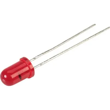 Dioda Kingbright LED s vývody červená kulatý 5 mm 40 mcd 60 ° 22 mA 14 V