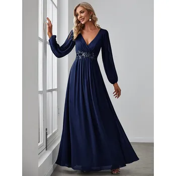 Dámské šaty Ever Pretty luxusní modré šaty 0461 Velikost: XL / 42 / 10 / 14