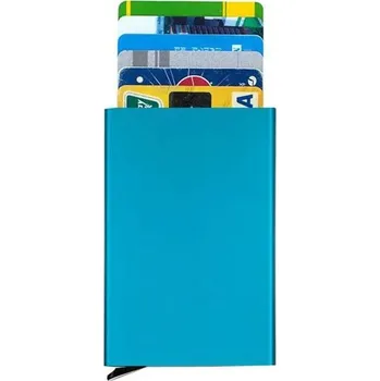 Peněženka Hliníková tenká peněženka na karty - modrý