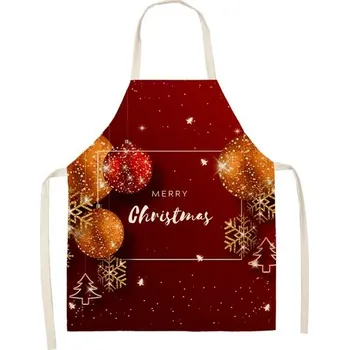 Kuchyňská zástěra Vánoční zástěra s kapsami | kuchyňská zástěra - 2WQ-46377-124,Rozměr pro dospělé 68 x 55 cm