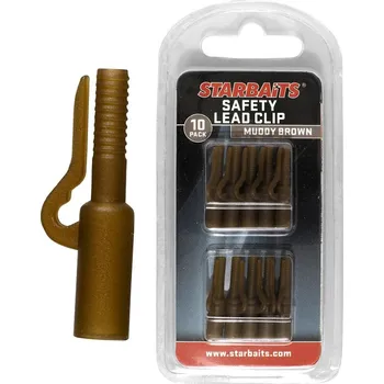 Starbaits Safety Lead Clip Brown 10ks