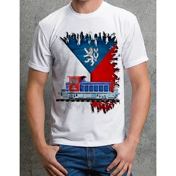 Pánské tričko tričko s lokomotivou č. 06 XXL