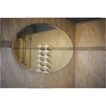 Zrcadlo Kulaté zrcadlo do koupelny JASPIS s fazetou 100 x 60 cm