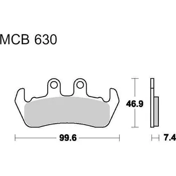 Motodíl Brzdové destičky LUCAS MCB 630 organické