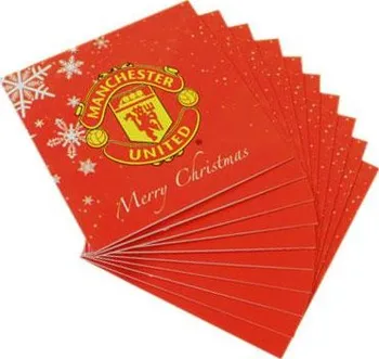 Vánoční přání Manchester United FC 15 x 15 cm 10 ks