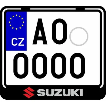 Držák SPZ 3D SPZ Nosič SPZ na motorku s 3D motivem Suzuki 1