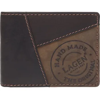 Módní doplněk Lagen pánská peněženka kožená 511451 - hnědá - BRN