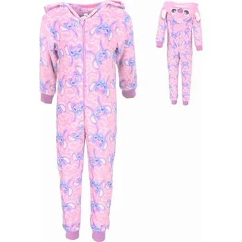 Lilo & Stitch FLÍSOVÝ OVERAL STITCH, růžovo - fialkový Velikost: 3-4