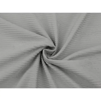 Velvet / samet oděvní s řádkovanou strukturou METRÁŽ - 8 šedá světlá