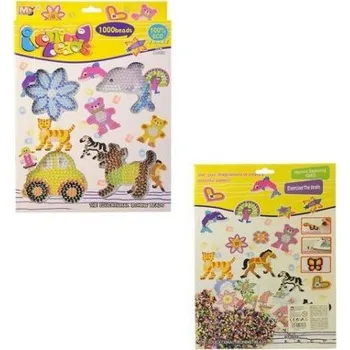 Dětské navlékací korálky Korálky mozaika - různé motivy, 1000 ks