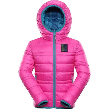 Dívčí bunda Dětská hi-therm bunda Alpine Pro IDIKO - růžovo-modrá / 152/158